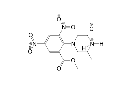 1-[2-(methoxycarbonyl)-4,6-dinitrophenyl]-3-methylpiperazin-4-ium chloride