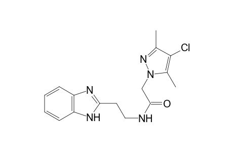 1H-Pyrazole-1-acetamide, N-[2-(1H-1,3-benzimidazol-2-yl)ethyl]-4-chloro-3,5-dimethyl-
