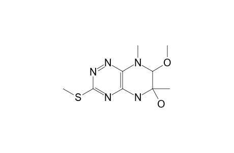 7-METHOXY-6,8-DIMETHYL-3-METHYLTHIO-7,8-DIHYDROPYRAZINO-[2,3-E]-AS-TRIAZINE