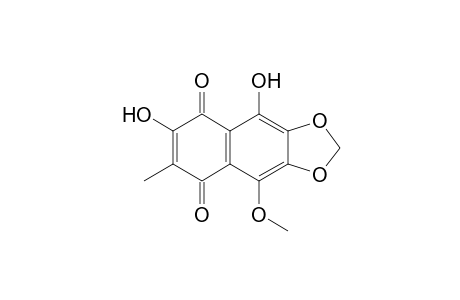 Naphtho[2,3-d]-1,3-dioxole-5,8-dione, 4,6-dihydroxy-9-methoxy-7-methyl-
