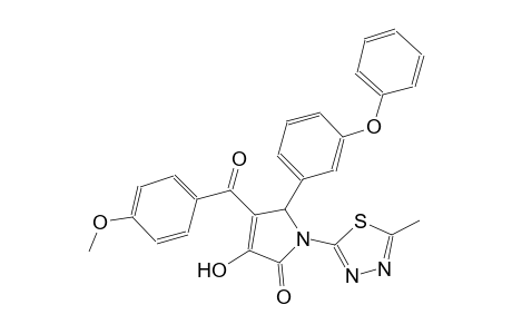 2H-pyrrol-2-one, 1,5-dihydro-3-hydroxy-4-(4-methoxybenzoyl)-1-(5-methyl-1,3,4-thiadiazol-2-yl)-5-(3-phenoxyphenyl)-