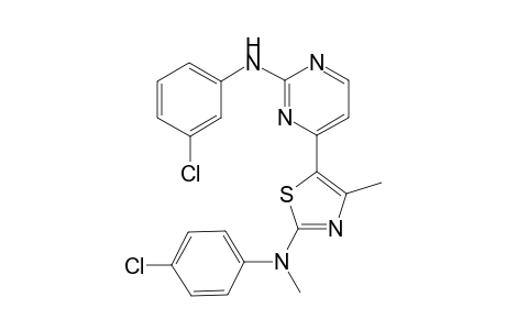 (4-{2-[(4-Chloro-phenyl)-(methyl)l-amino]-4-methyl-thiazol-5-yl}-pyrimidin-2-yl)-(3-chloro-phenyl)-amine