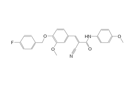 2-propenamide, 2-cyano-3-[4-[(4-fluorophenyl)methoxy]-3-methoxyphenyl]-N-(4-methoxyphenyl)-, (2E)-