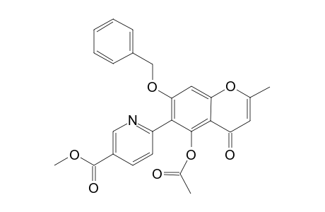 5-(Acetoxy)-7-(benzyloxy)-6-[4-[3-(methoxycarbonyl)pyridyl]]-2-methyl-4H-1-benzopyran-4-one