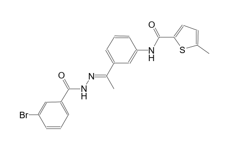 N-{3-[(1E)-N-(3-bromobenzoyl)ethanehydrazonoyl]phenyl}-5-methyl-2-thiophenecarboxamide