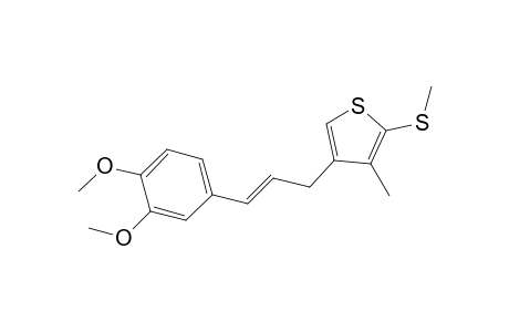 3-Methyl-2-methylthio-4-[3-(3,4-dimethoxyphenyl)-2-propenyl]thiophene