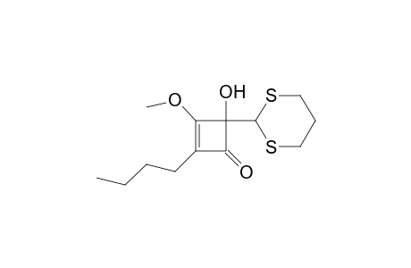 2-Butyl-4-(1,3-dithian-2-yl)-3-methoxy-4-oxidanyl-cyclobut-2-en-1-one