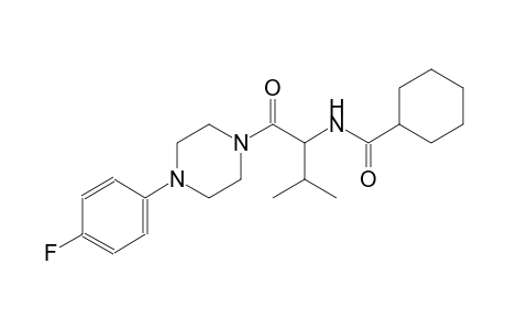 N-(1-{[4-(4-fluorophenyl)-1-piperazinyl]carbonyl}-2-methylpropyl)cyclohexanecarboxamide