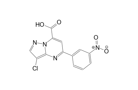 pyrazolo[1,5-a]pyrimidine-7-carboxylic acid, 3-chloro-5-(3-nitrophenyl)-