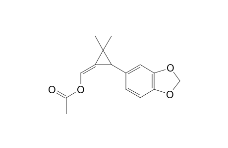 {(1E)-3-(2H-1,3-benzodioxol-5-yl)-2,2-dimethylcyclopropylidene]methyl acetate