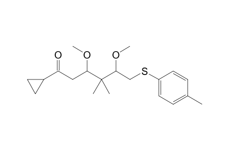 1-cyclopropyl-3,5-dimethoxy-4,4-dimethyl-6-(4-methylphenyl)sulfanyl-hexan-1-one