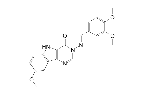3-{[(E)-(3,4-dimethoxyphenyl)methylidene]amino}-8-methoxy-3,5-dihydro-4H-pyrimido[5,4-b]indol-4-one