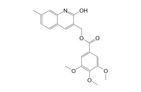 (2-hydroxy-7-methyl-3-quinolinyl)methyl 3,4,5-trimethoxybenzoate