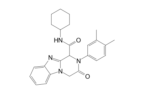 3-Oxo-2-(3,4-dimethylphenyl)-N-(cyclohexyl)-1,2,3,4-tetrahydropyrazino[1,2-a]benzimidazole-1-carboxamide