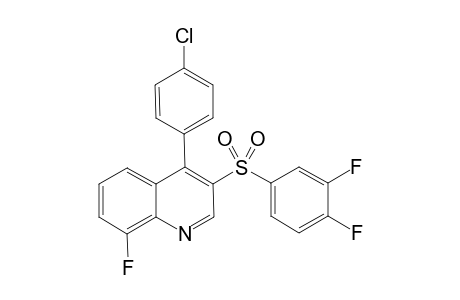4-(4-Chlorophenyl)-3-((3,4-difluorophenyl)sulfonyl)-8-fluoroquinoline