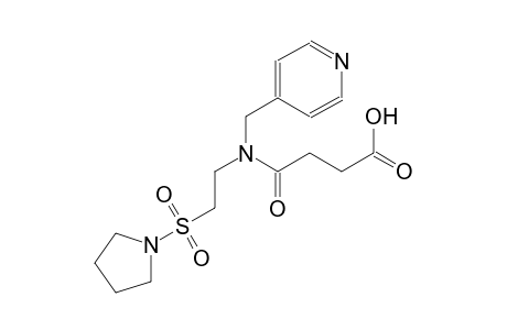 butanoic acid, 4-oxo-4-[(4-pyridinylmethyl)[2-(1-pyrrolidinylsulfonyl)ethyl]amino]-