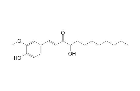 (E)-1-(3-methoxy-4-oxidanyl-phenyl)-4-oxidanyl-dodec-1-en-3-one