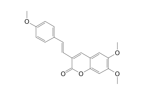 (E)-6,7-DIMETHOXY-3-(4-METHOXYLSTYRYL)-COUMARIN