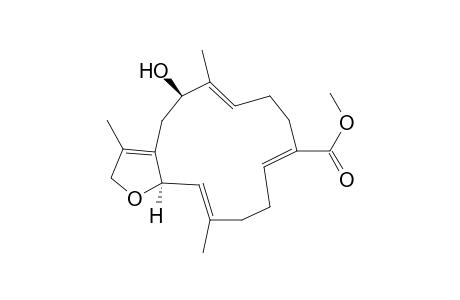 Cyclotetradeca[b]furan-10-carboxylic acid, 2,4,5,8,9,12,13,15a-octahydro-5-hydroxy-3,6,14-trimethyl-, methyl ester, (5R*,6E,10Z,14E,15aR*)-(+)-