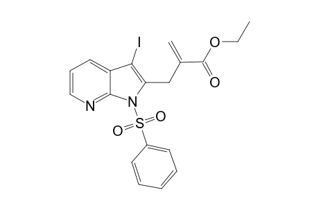 2-(1-Benzenesulfonyl-3-iodo-1H-pyrrolo[2,3-b]pyridine-2-ylmethyl)-acrylic acid ethyl ester