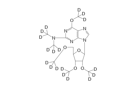 N(2),N(2),O-6,2',3',5'-hexa(methyl-D3)guanosine