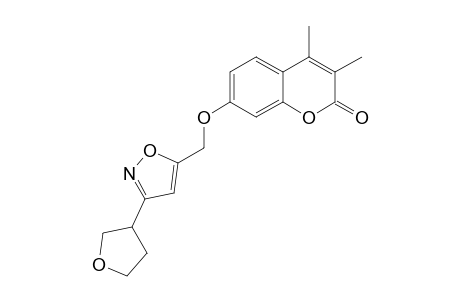 2H-1-Benzopyran-2-one, 3,4-dimethyl-7-[[3-(tetrahydro-3-furanyl)-5-isoxazolyl]methoxy]-