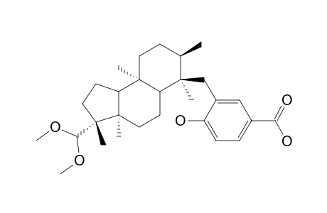 COMNOSTIN-D;5-[(5-CARBOXY-2-HYDROXY)-BENZYL]-11-DIHYDROXY-METHYL-2,5,6,8A,11-PENTA-METHYL-DODECA-HYDRO-CYCLO-PENTA-(A)-NAPHTHALENE