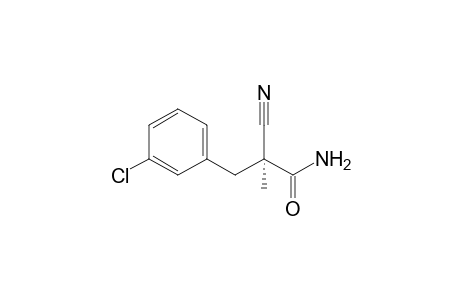 (S)-2-Cyano-2-methyl-3-(3'-chlorophenyl)propanamide