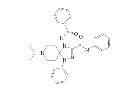 4-BENZOYLAMINO-8-ISOPROPYL-1-PHENYL-3-PHENYLAMINOCARBONYL-1,2,4,8-TETRAAZA-SPIRO-[4.5]-DEC-2-ENE