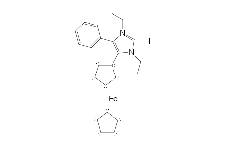 1,3-Diethyl-5-ferrocenyl-4-phenylimidazolium iodide