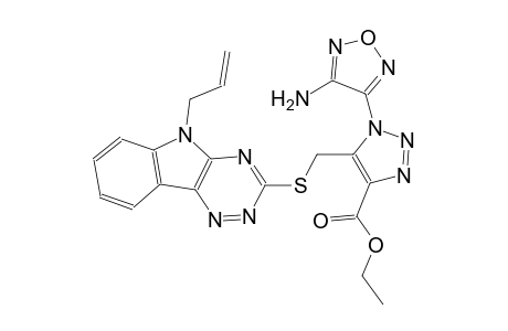 1H-1,2,3-triazole-4-carboxylic acid, 1-(4-amino-1,2,5-oxadiazol-3-yl)-5-[[[5-(2-propenyl)-5H-[1,2,4]triazino[5,6-b]indol-3-yl]thio]methyl]-, ethyl