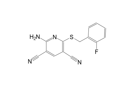3,5-pyridinedicarbonitrile, 2-amino-6-[[(2-fluorophenyl)methyl]thio]-