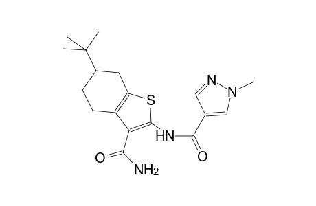 N-[3-(aminocarbonyl)-6-tert-butyl-4,5,6,7-tetrahydro-1-benzothien-2-yl]-1-methyl-1H-pyrazole-4-carboxamide