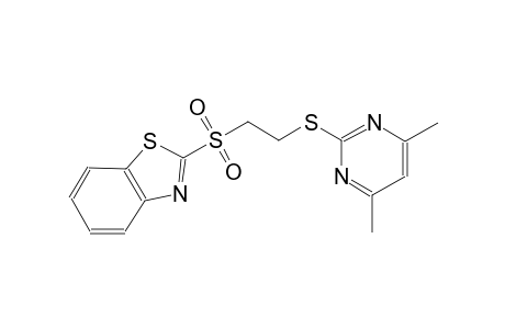 2-({2-[(4,6-dimethyl-2-pyrimidinyl)sulfanyl]ethyl}sulfonyl)-1,3-benzothiazole