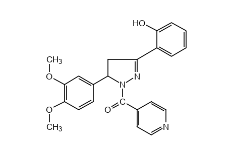 5-(3,4-dimethoxyphenyl)-3-(o-hydroxyphenyl)-1-isonicotinoyl-2-pyrazoline