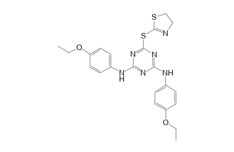 6-(4,5-dihydro-1,3-thiazol-2-ylsulfanyl)-2-N,4-N-bis(4-ethoxyphenyl)-1,3,5-triazine-2,4-diamine