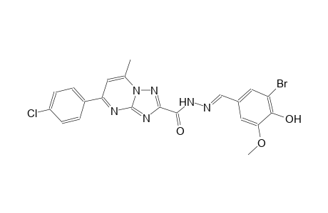N'-[(E)-(3-bromo-4-hydroxy-5-methoxyphenyl)methylidene]-5-(4-chlorophenyl)-7-methyl[1,2,4]triazolo[1,5-a]pyrimidine-2-carbohydrazide