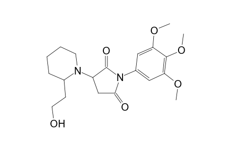 3-[2-(2-hydroxyethyl)piperidin-1-yl]-1-(3,4,5-trimethoxyphenyl)pyrrolidine-2,5-dione