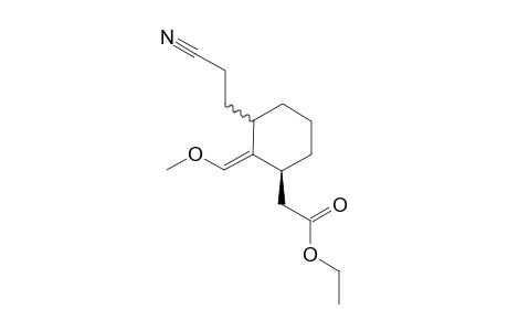 {(S)-3-(2-Cyano-ethyl)-2-[1-methoxy-meth-(E)-ylidene]-cyclohexyl}-acetic acid ethyl ester