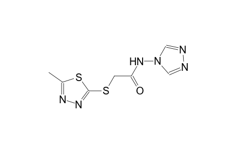 2-[(5-methyl-1,3,4-thiadiazol-2-yl)sulfanyl]-N-(4H-1,2,4-triazol-4-yl)acetamide