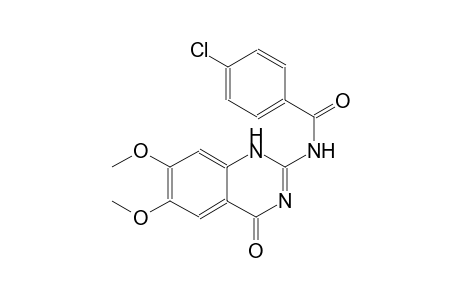 4-chloro-N-(6,7-dimethoxy-4-oxo-1,4-dihydro-2-quinazolinyl)benzamide