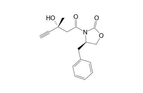 4-Benzyl-3-[1'-oxo-3'-methyl-3'-hydroxypent-4'-yn-1'-yl]oxazolidin-2-one
