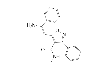 4-Isoxazolecarboxamide, 5-(2-amino-2-phenylethenyl)-N-methyl-3-phenyl-