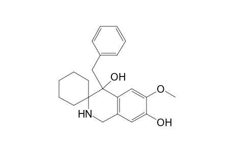 Spiro[cyclohexane-1,3'(2'H)-isoquinoline]-4',7'-diol, 1',4'-dihydro-6'-methoxy-4'-(phenylmethyl)-