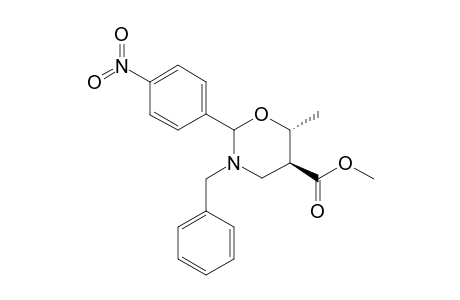 (5S,6R)-3-benzyl-6-methyl-2-(4-nitrophenyl)-1,3-oxazinane-5-carboxylic acid methyl ester