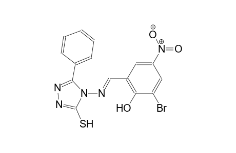 2-bromo-4-nitro-6-{(E)-[(3-phenyl-5-sulfanyl-4H-1,2,4-triazol-4-yl)imino]methyl}phenol