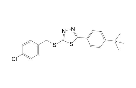 2-(p-tert-butylphenyl)-5-[(p-chlorobenzyl)thio]-1,3,4-thiadiazole