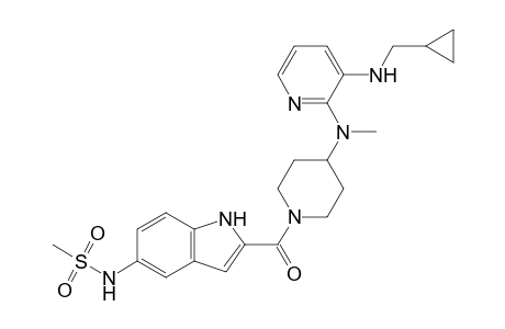 1-[(5-Methanesulfonamidoindol-2-yl)carbonyl]-4-[N-methyl-N-[3-[(cyclopropylmethyl)amino]-2-pyridinyl]amino]piperidine