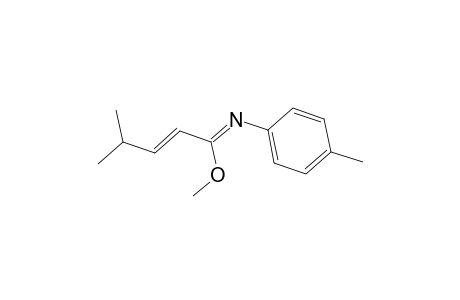 trans-Methyl N-p-tolyl-4-methyl-2-pentenoimidate