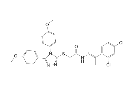 2-{[4,5-bis(4-methoxyphenyl)-4H-1,2,4-triazol-3-yl]sulfanyl}-N'-[(E)-1-(2,4-dichlorophenyl)ethylidene]acetohydrazide